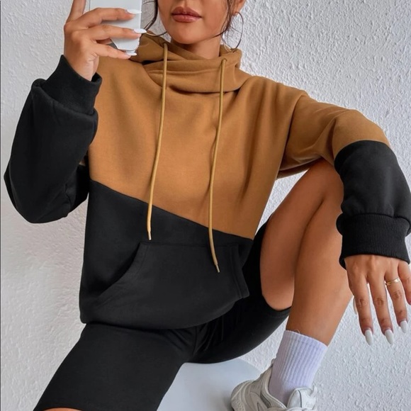 Boho color block hoodie jacket - Picture 3 of 6